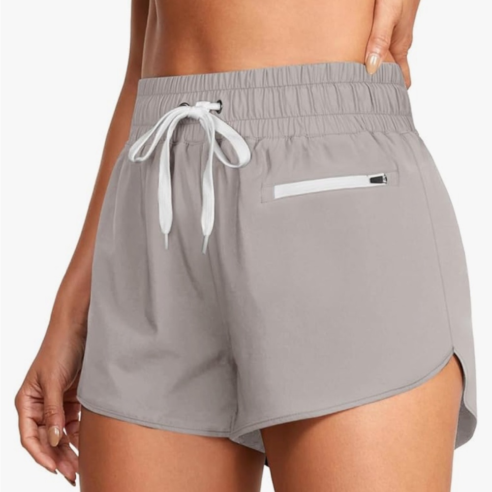 High Waisted Dolphin Athletic Running Shorts for Women Comfy Mesh Liner